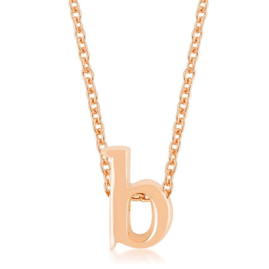 Rose Gold Finish Initial B Pendant Pendants Das Juwel 