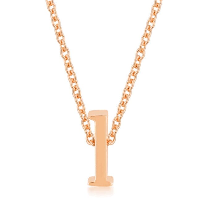 Rose Gold Finish Initial L Pendant Pendants Das Juwel 