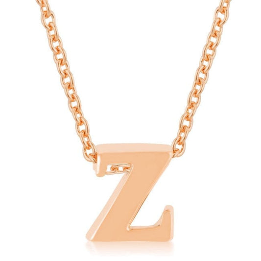 Rose Gold Finish Initial Z Pendant Pendants Das Juwel 