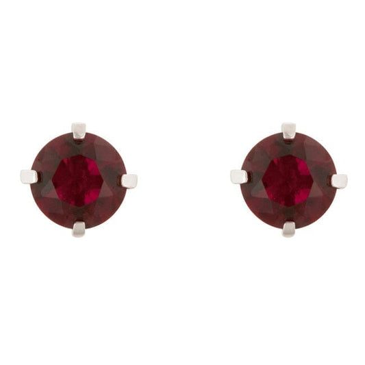 Ruby Cubic Zirconia Studded Earrings Earrings Das Juwel 