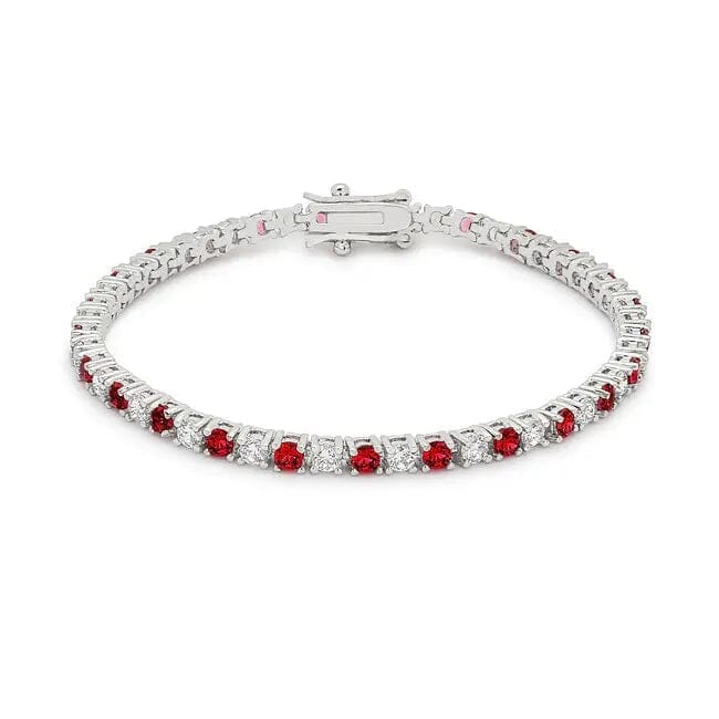 Ruby Red Cubic Zirconia Tennis Bracelet Bracelets Das Juwel 