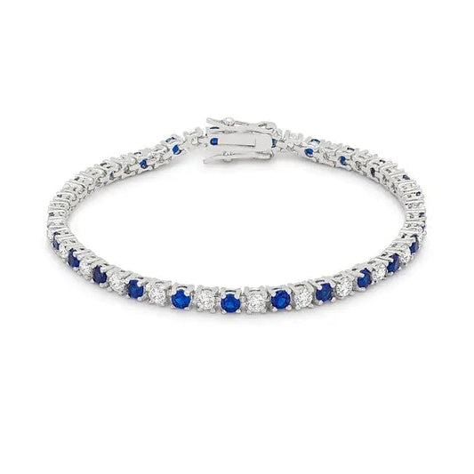 Sapphire Blue Cubic Zirconia Tennis Bracelet Bracelets Das Juwel 