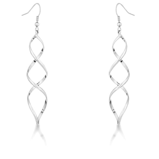 Silver Twist Earrings Earrings Das Juwel 