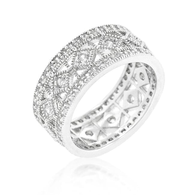 Simple Classic Cubic Zirconia Band Rings Das Juwel 