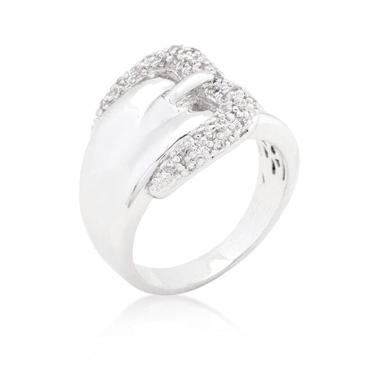 Simple Cubic Zirconia Belt Ring  