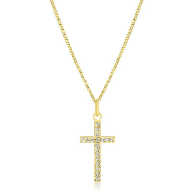Simple Golden Cross Pendant Pendants Das Juwel 