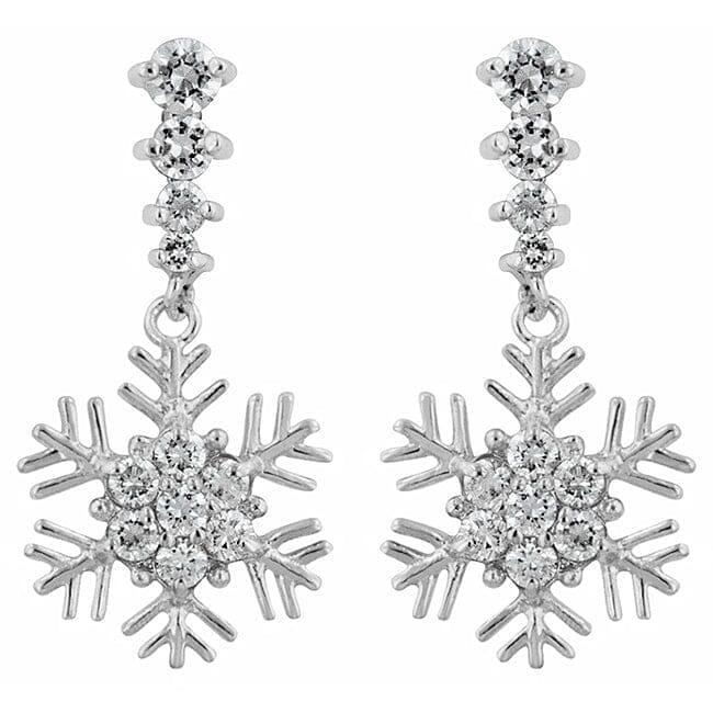 Snowflake Drop Earrings Earrings Das Juwel 