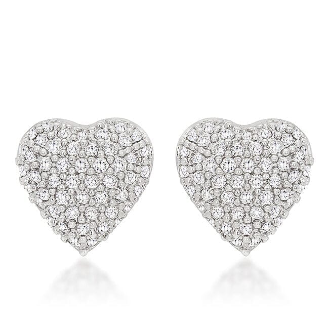 Special Pave Heart Earrings Earrings Das Juwel 