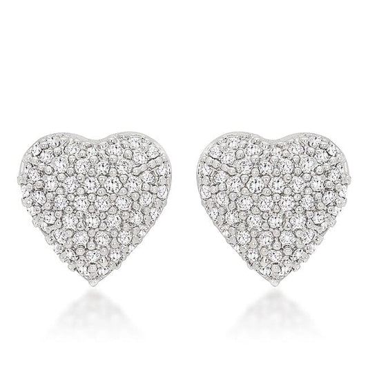 Special Pave Heart Earrings Earrings Das Juwel 