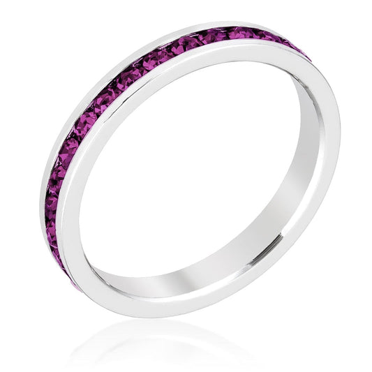 Stylish Stackables with Amethyst Crystal Ring  