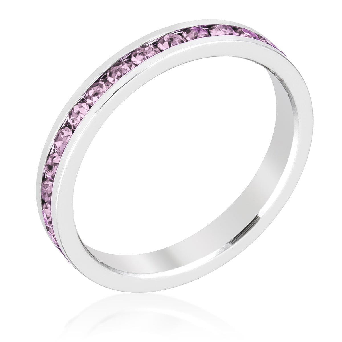 Stylish Stackables with Lavender Crystal Ring  
