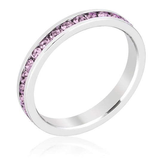 Stylish Stackables with Lavender Crystal Ring  