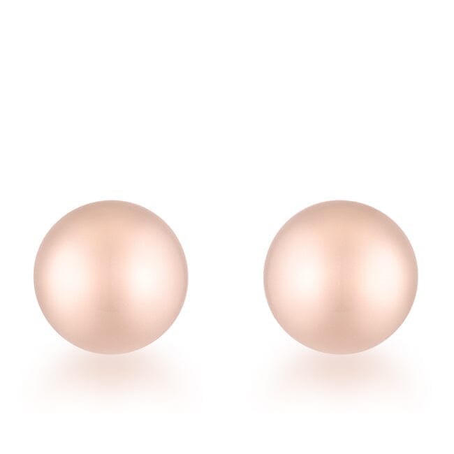 Tanya Rose Gold Sphere Stud Earrings Earrings Das Juwel 