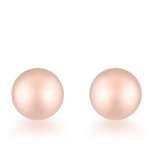 Tanya Rose Gold Sphere Stud Earrings Earrings Das Juwel 