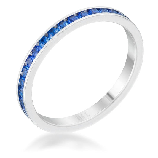 Teresa 0.5ct Sapphire Cubic Zirconia Stainless Steel Eternity Band  