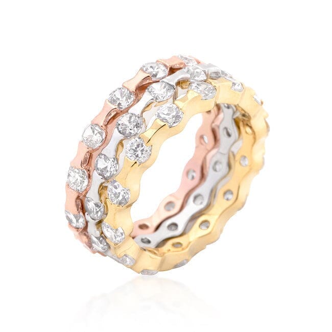 Tri-tone Stackable Rings Rings Das Juwel 