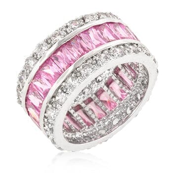 Triple Row Pink Eternity Ring Rings Das Juwel 