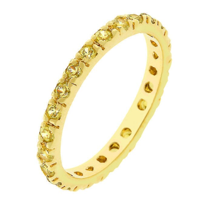 Yellow Cubic Zirconia Eternity Ring Rings Das Juwel 